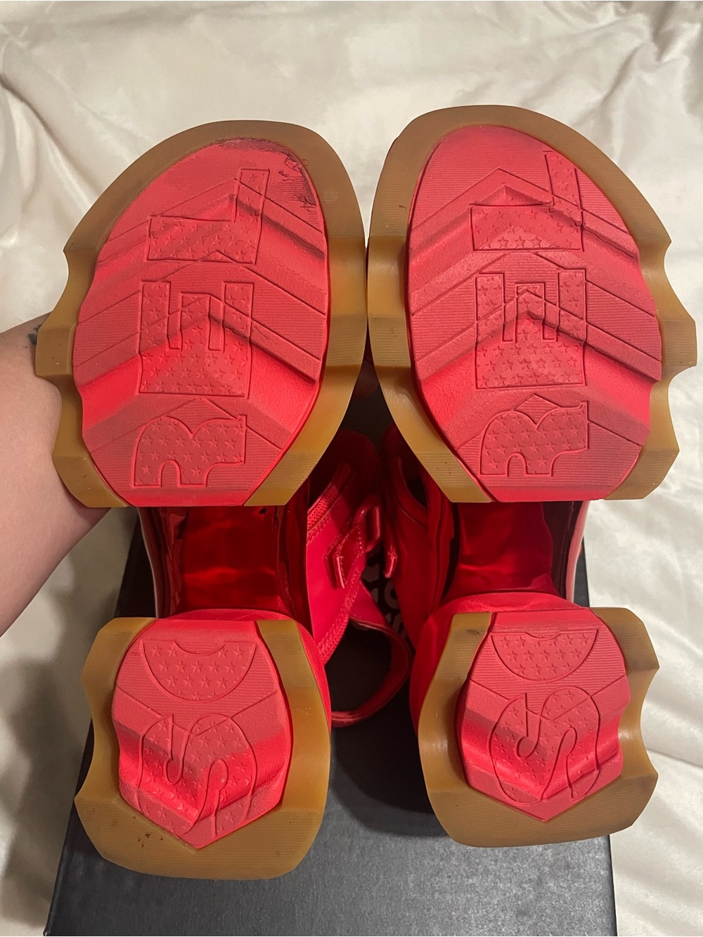 Sorel Red Platform Sandals - Picture 5 of 7